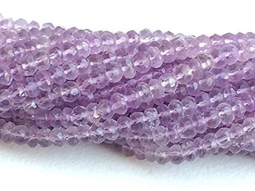 Améthyste rose naturelle en rondelles de 4mm pour créer un collier cadeau unique