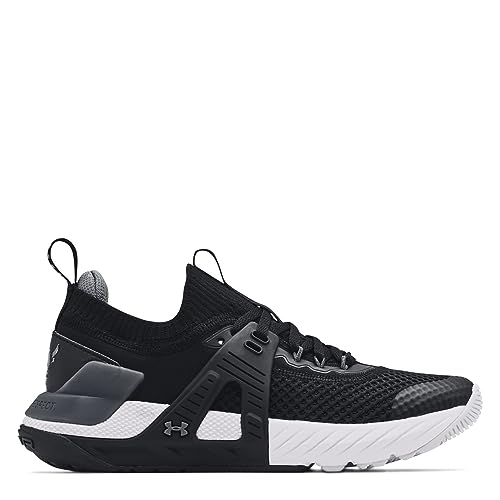 Under Armour Youth Big Kids UA Project Rock 4 Training Shoes (Black/White 001, US Footwear Size System, Big Kid, Men, Numeric, Medium, 5.5)