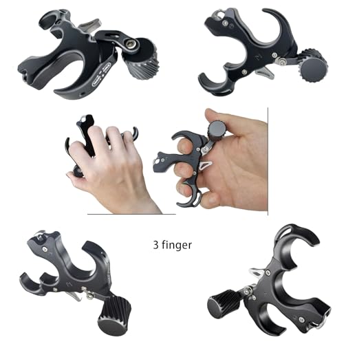 xxiaojun Compound Bow Aid Releaser with Wrist Straps and Adjustment Tool,Archery Release Aids with 3&4 Thumb Release Adjustable,Aluminum Alloy Aids.for Left and Right Handers. - Image 4