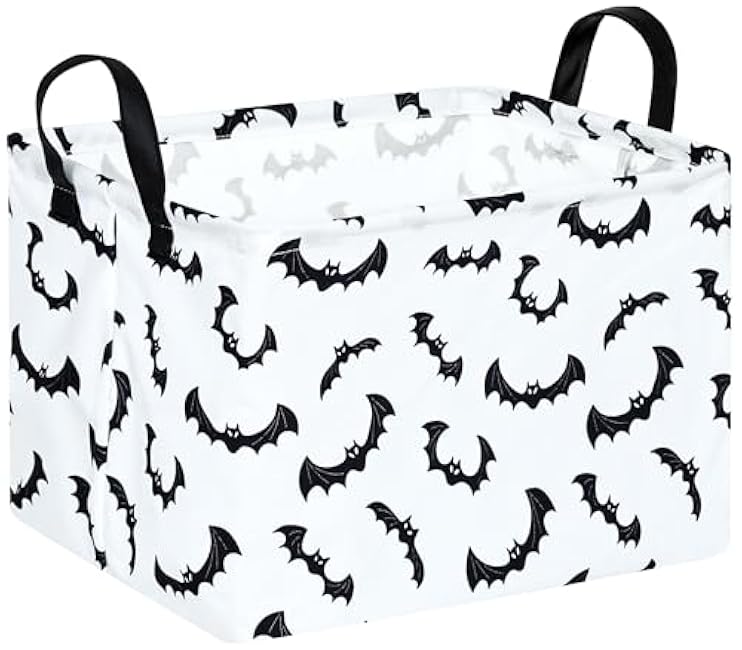 Ghost Halloween Party Basket, Collapsible Gift Storage Container for Kids' Toys and Clothes, Cute Organizer Box