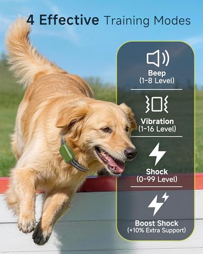 Dog Shock Collar - 4500FT Dog Training Collar with Remote for 10-120lbs Small Medium Large Dogs, IPX8 Waterproof Rechargeable Dog eCollar with Beep(1-8) Vibration(1-16) Safe Shock(0-99), No-Shock Mode - Image 2