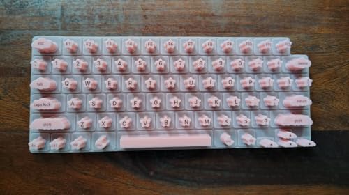 Image of RAYA Premium Keyboard Protector for 2021-2024 Release MacBook Air 13.6 inch [A3113 A2681 M2 /M3] & MacBook Air 15.3 inch [A3114 A2941 M2 /M3] Keyboard Skin Cover (Nail Art Pink)