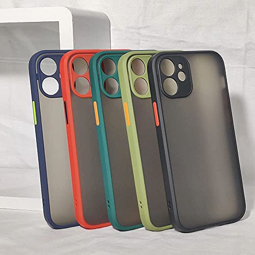 Image of WOW IMAGINE Translucent Hybrid Back Cover Case for Redmi Note 10T 5G | Poco M3 Pro 5G | Smoked Matte Back | 360 Degree Device & Camera Protection | TPU Poly Carbonate Bumper Case (Black Bumper)