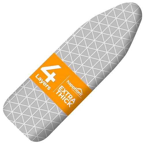 Image of 13 inch x 43 inch Ironing Board Cover and Pad Extra Thick Heavy Duty Padded with Extra White Superior Felt Scorch and Stain Resistant with Elasticized Edges, Compatible with 12 inch-14 inch Wide 42 inch-44 inch Length
