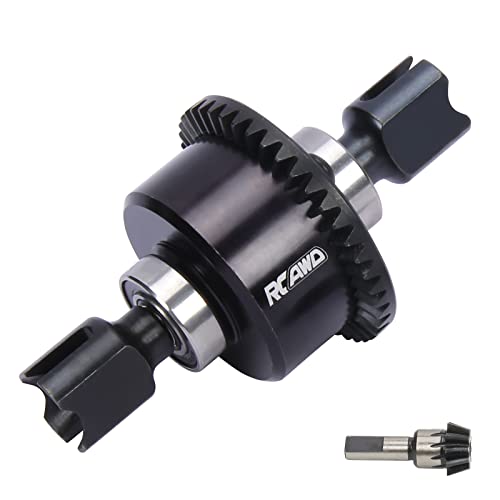 Diferencial trasero de metal RCAWD completo para solucionar el desgaste de piñones RC