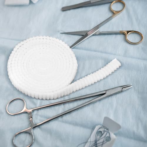 Image of 2 Rolls 11 Yard Tubular Bandage, 0.6 Inch Elastic Net Bandages, Wound Dressing Elastic Mesh Net, Tubular Gauze for Arm Wounds Without The Use of Adhesive Tape (5 M)