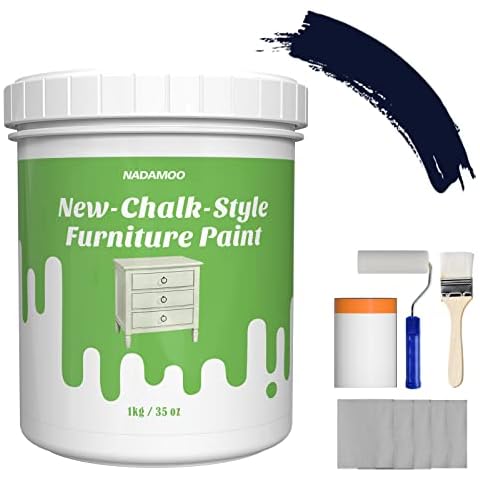 NADAMOO Chalk Paint for Furniture Slate Blue,1kg Cover