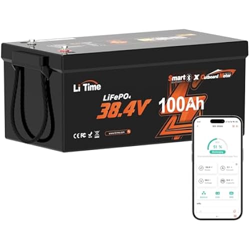 Litime 36V 100Ah OBM Lithium Battery for Trolling Motor,Marine,Boat