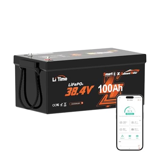 LiTime 36V 100Ah OBM Bluetooth Low-Temp Protection LiFePO4 Battery, Built-in 100A BMS, Deep Cycle Lithium Iron Phosphate Battery Perfect for Trolling Motors, Yachts, Marine, Boats, RV, Home