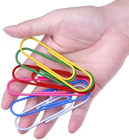 Paper Clips, 40 Pack 4 Inches Mega Large Paper Clips - 100mm Extra Large Multicolored Jumbo Coated Paperclips Big Sheet Holder for Office School Document Organizing
