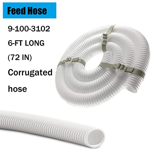Pool Cleaner 6-Ft Cuffless Feed Hose Replacement for Polaris 360 Cleaner 9-100-3102 ONLY 360 1-1/2\" Diameter