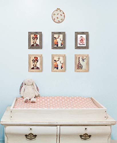 Scholartree Wide Molding 5X7 Picture Frame Set Of 3, Made Of Hd Glass Display Picture 4X6 With Mat, Dark Brown Rustic Wooden Photo Frames For Wall Mounting And Table Top #TOP5