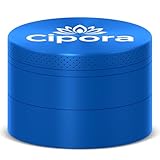 2.5' Manual 3-Piece Zinc Grinder with Large Bottom Chamber (Blue)