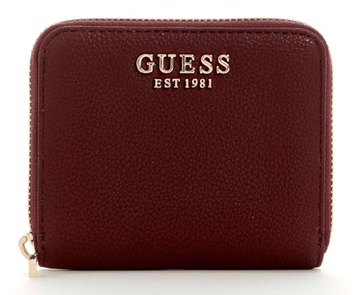 GUESS Monedero Laurel II SLG Small Zip Around Wallet Wine Burdeos