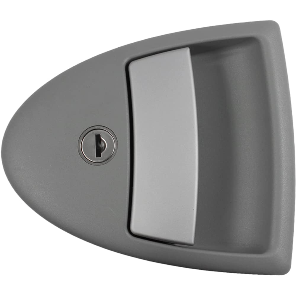 FAP Serrure de porte extérieure pour caravane, camping-car, caravane, système FF, Triangle 1, gris (S)