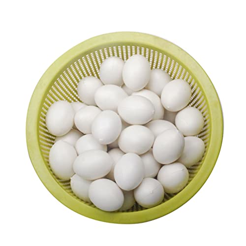 Bcoath 90 Pcs Injection Eggs Nest Parrot Induced Cockatiel Toys Supplies Stop Prop Xmm Play Photo Laying Lorikeet For Food White Racing Ringneck Fake Dove Decorative Water Simulated #TOP5