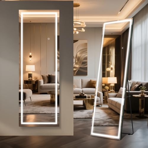 64" x 21" Full Length LED Floor Mirror - Big