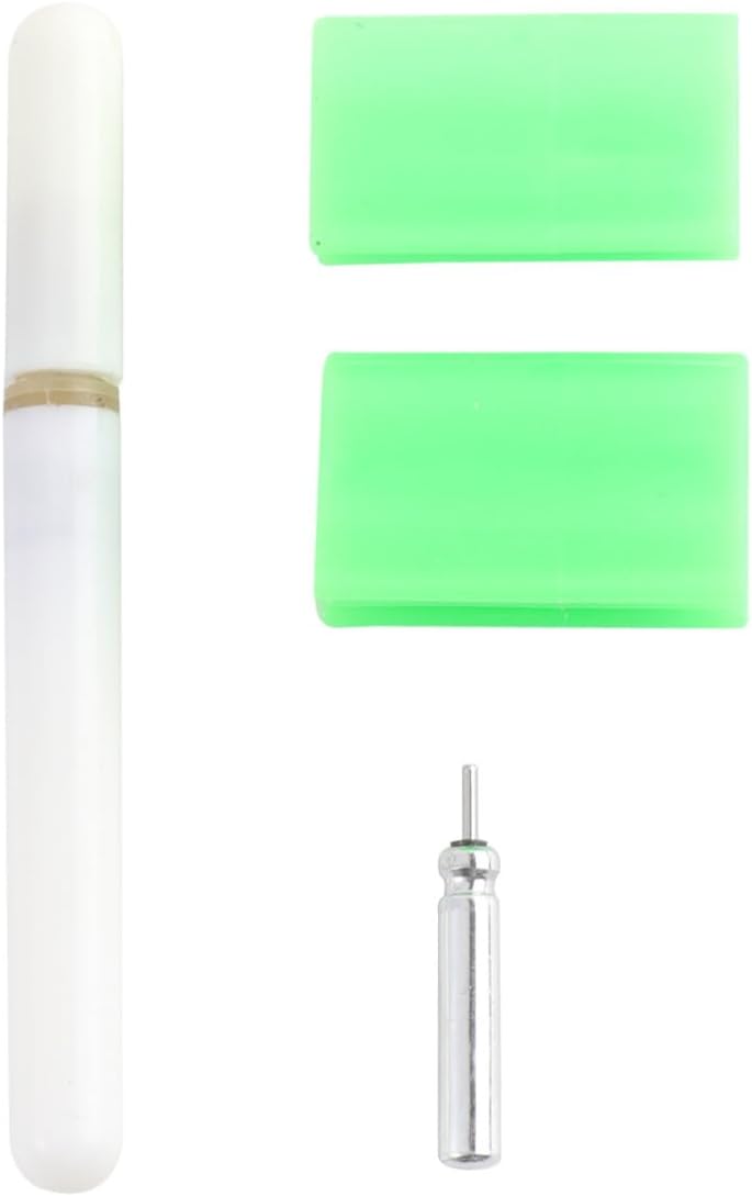 Totority Waterproof Green LED Light Stick for Night Fishing Rods 7.7cm Small Glow Stick with Battery and Fishing Rod Buckles