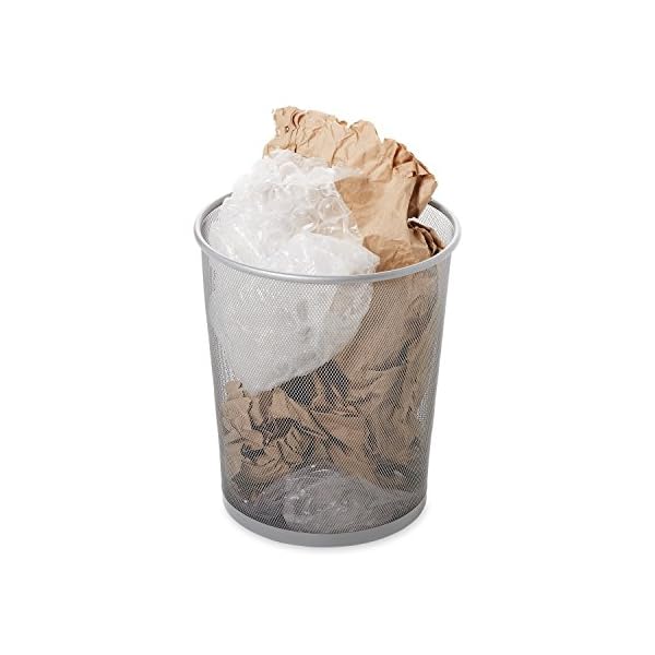 Rubbermaid Commercial Products 5gal Round Mesh Wastebasket - Silver – Bild 3