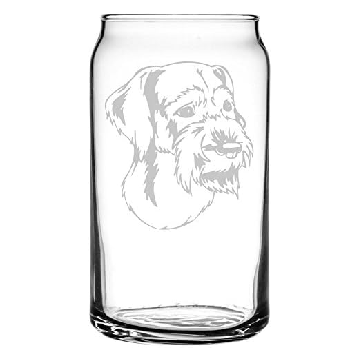 German Wirehaired Pointer Dog Personalized Custom Etched All Purpose 16oz Can Glass