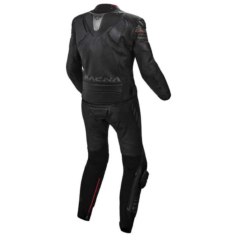 Macna Tracktix Dwuczęściowy perforowany skórzany kombinezon motocyklowy, czarny, 58