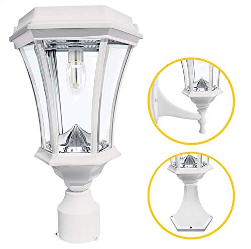 Gama Sonic Victorian Bulb Solar Light, GS Bulb, 3" Fitter Mount for Wall