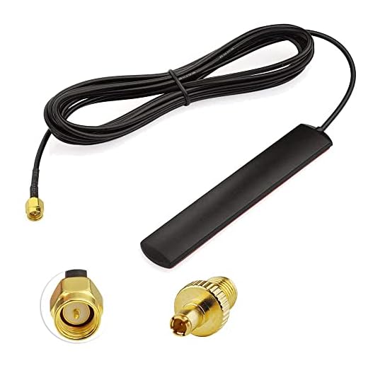 Wlaniot 4G LTE GSM Antenna Omni-Directional 700-2600MHZ Adhesive Mount Antenna with SMA Male Connector for Car Vehicle Hotspot Router Gateway Modem 10ft