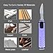 Caressolove Automatic Utility Knife, Safety Black Box Cutter Retractable, EDC Push Button Knife, Exacto Scalpel Knife, 10PCS #23 Razor Blades Pocket Knife with Clip (Purple)