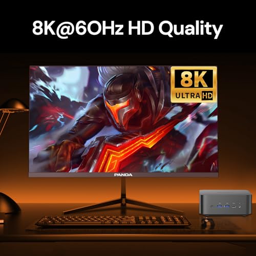 Image of Reatan Gaming Mini PC,AMD Ryzen 7 255 (Beat 8745H,8C /16T, up to 4,9 GHz) Radeon 780M Equipped with Crucial 48GB RAM DDR5 + 1TB SSD 8K Quad-Screen Display USB4.0 / OCulink /WiFi 7 Business Games Home