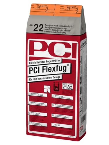 PCI Flexfug 5 kg Nr. 22 Sandgrau Flexibilisierter Fugenmörtel für alle keramischen Beläge Verfugen Fliesen Sika PCI Flexfug 5 kg Nr. 22 Sandgrau Flexibilisierter Fugenmörtel für alle keramischen Beläge Verfugen Fliesen Sika