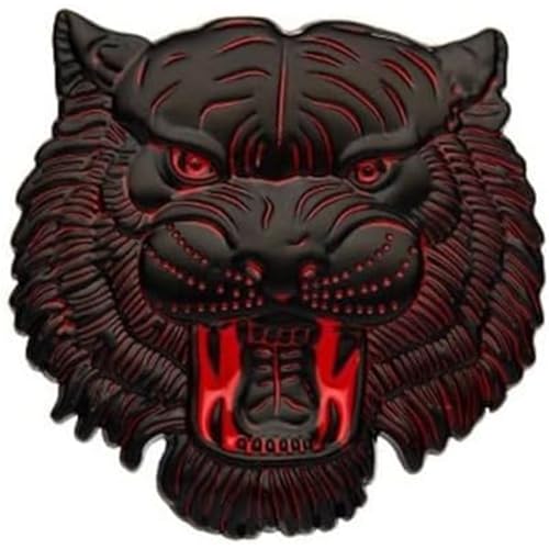 Image of JVCV 3D Metal Tiger Sticker Chrome Logo Decal Emblem Badge for All Cars Bikes Laptops Headphones Helmets Home Office Accessory (Tiger, Black)