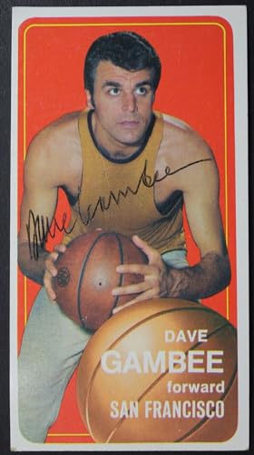 Dave Gambee SF Warriors Autographed 1970 Topps #154 Basketball Signed Card