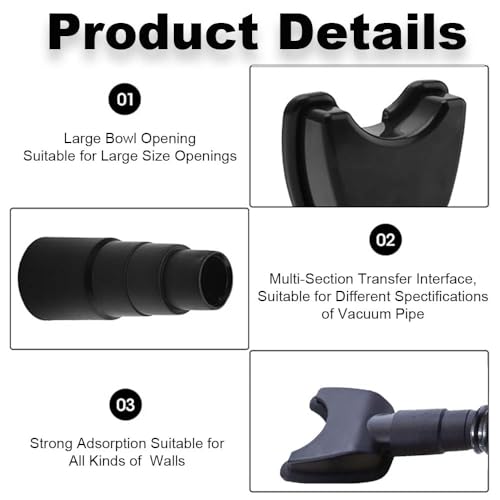 Drill Dust Collector, Electric Drill Vacuum Cleaner Extraction Accessories, Labor-Saving Hands Free Plastic Bowl for Removing Debris, for Drilling, Woodworking, and DIY Projects (Black) 3 Drill Dust Collector, Electric Drill Vacuum Cleaner Extraction Accessories, Labor-Saving Hands Free Plastic Bowl for Removing Debris, for Drilling, Woodworking, and DIY Projects (Black) - Image 3