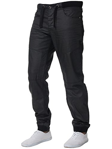 Enzo Mens Cuffed Jeans Designer Denim Joggers Pants Big King Sizes All Waists3