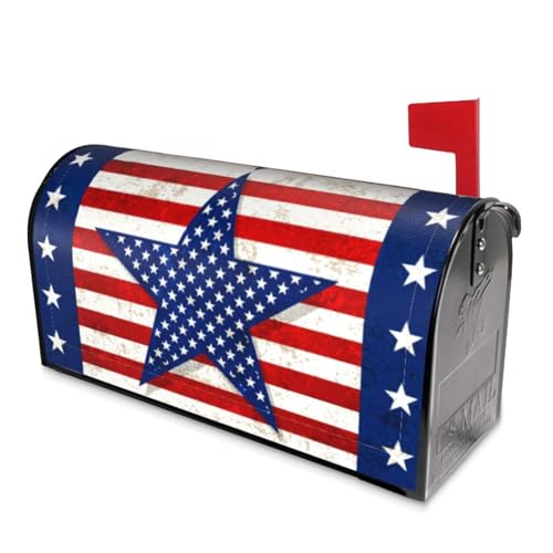 Galguz Mailbox Cover, American Flag Welcome Magnetic Mailbox Cover, Standard Size Post Letter Box Wrap Cover for Outdoor Decor(Flag)