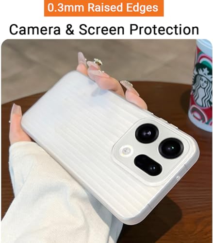 Image of Kapa Wave Frosted Grip Back Cover for Oppo Find X9 | Ultra Slim [with Metal Buttons] Matte Finish Back Case (White)