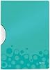 Leitz 41850051 WOW A4 ColorClip Compressed File, Metallic Ice Blue