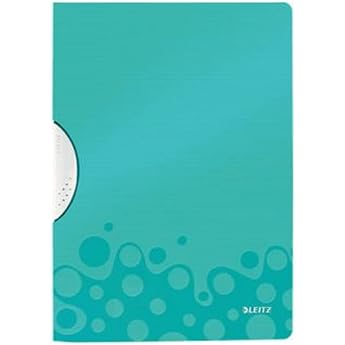 Leitz A4 ColorClip File 30 Sheet Capacity Flexible Plastic Ice Blue WOW Range 41850051