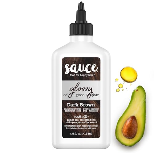 Sauce Beauty Glossy Color + Gloss + Repair Tinte Castaño Oscuro