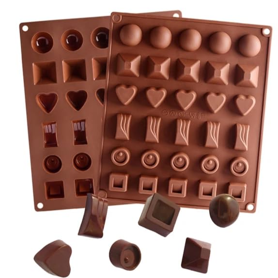 Skytail Silicone Chocolate Mould 6 Designs Candy, Gummy, Candle, Ice Cube, Jelly Jello Mould Cavities with 30 Cavities for Snacks, Kids and Family Wedding Party & Celebration (B0CF8YBVQT) Amazon Price History, Amazon Price Tracker