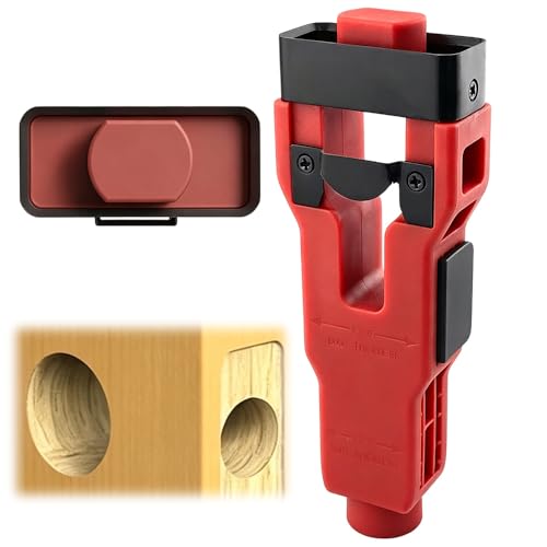 Door Latch Mortise Tool, Professional Door Lock Installation Kit, Precise Flush Mount Cutting Tool, Heavy-Duty Door Latch Template for 1-3/8" & 1-3/4" Thick Doors (Red)