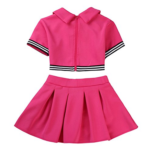 image for Jojobaby Little Girls' 2 Piece Cheerleading Outfit Uniform Costume Com