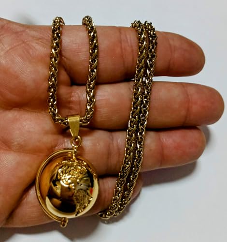 Cordão com Pingente Globo Terrestre Terra e Planetas