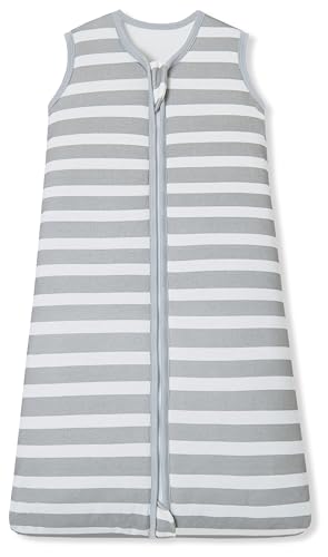 Chilsuessy Baby Schlafsack Super Weich Baby Ganzjahresschlafsack 2.5 Tog Babyschlafsack Neugeborene Winterschlafsack, 2.5 Tog/Grau Streifen, 90cm/18-24 Monate