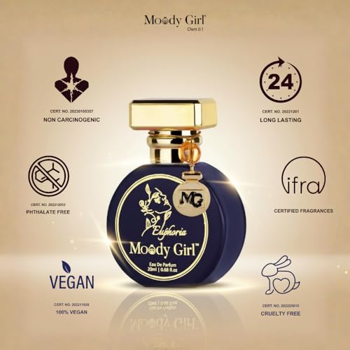 Image of Moody Girl Euphoria Floral Freesia Fragrance for Women, 20ml | Solid Premium & Luxurious Perfume for Every Occasion
