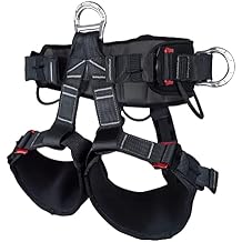 SOB Tree Climbing Harness, Adjustable Thickness Widen Protecta Safety Harness, Half Body Harnesses for Rock Climbing Rescuing Work Fire Rescuing Caving