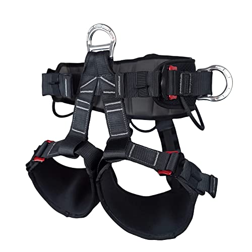 SOB Tree Climbing Harness, Adjustable Thickness Widen Protecta Safety Harness, Half Body Harnesses for Rock Climbing Rescuing Work Fire Rescuing Caving