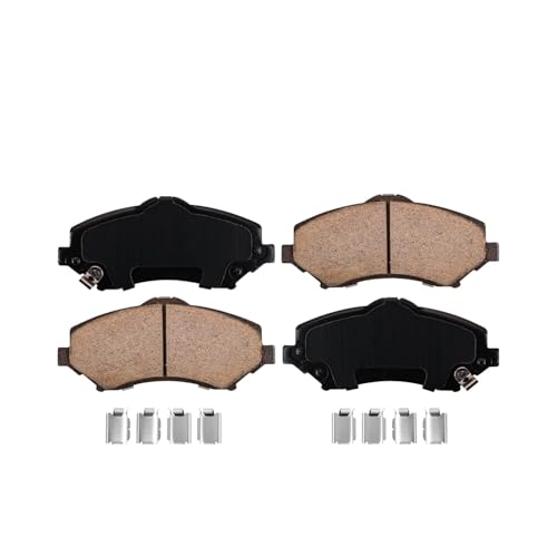 Image of Detroit Axle - 6pc Front Brake Kit for 2008-2012 Jeep Liberty 2009-2012 Dodge Nitro, Drilled and Slotted Disc Brake Rotors Ceramic Brakes Pads 2010 2011 Replacement : 13.07 inch inch Rotor