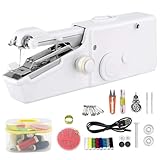 Mini Handnähmaschine Elektrisch, Tragbare Elektrische Nähmaschine, Elektrische Mini-Nähmaschine mit Nähzubehö für Anfänger und Erwachsene, für Nähen Von Kleidung und Zum Heimwerken