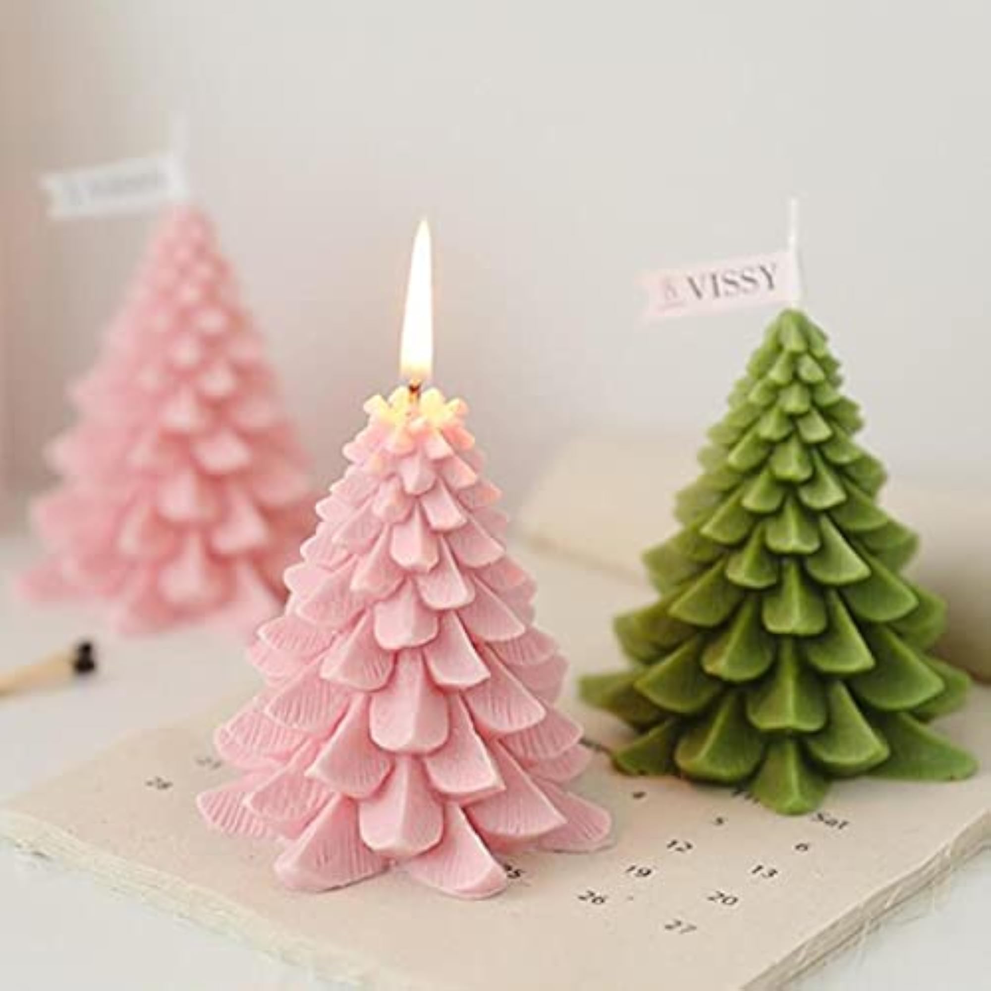 Christmas Tree Wax Scented Candle Home Decor